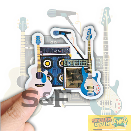 

Stiker Sticker Pack Vinyl Laminasi MUSIC EQUIPMENT