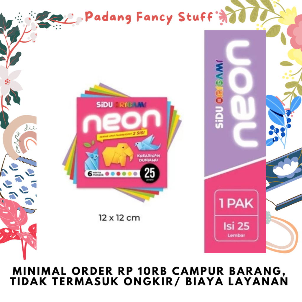 

PFS - 026 Kertas Lipat SiDU Kertas Origami Neon 12 x 12 cm