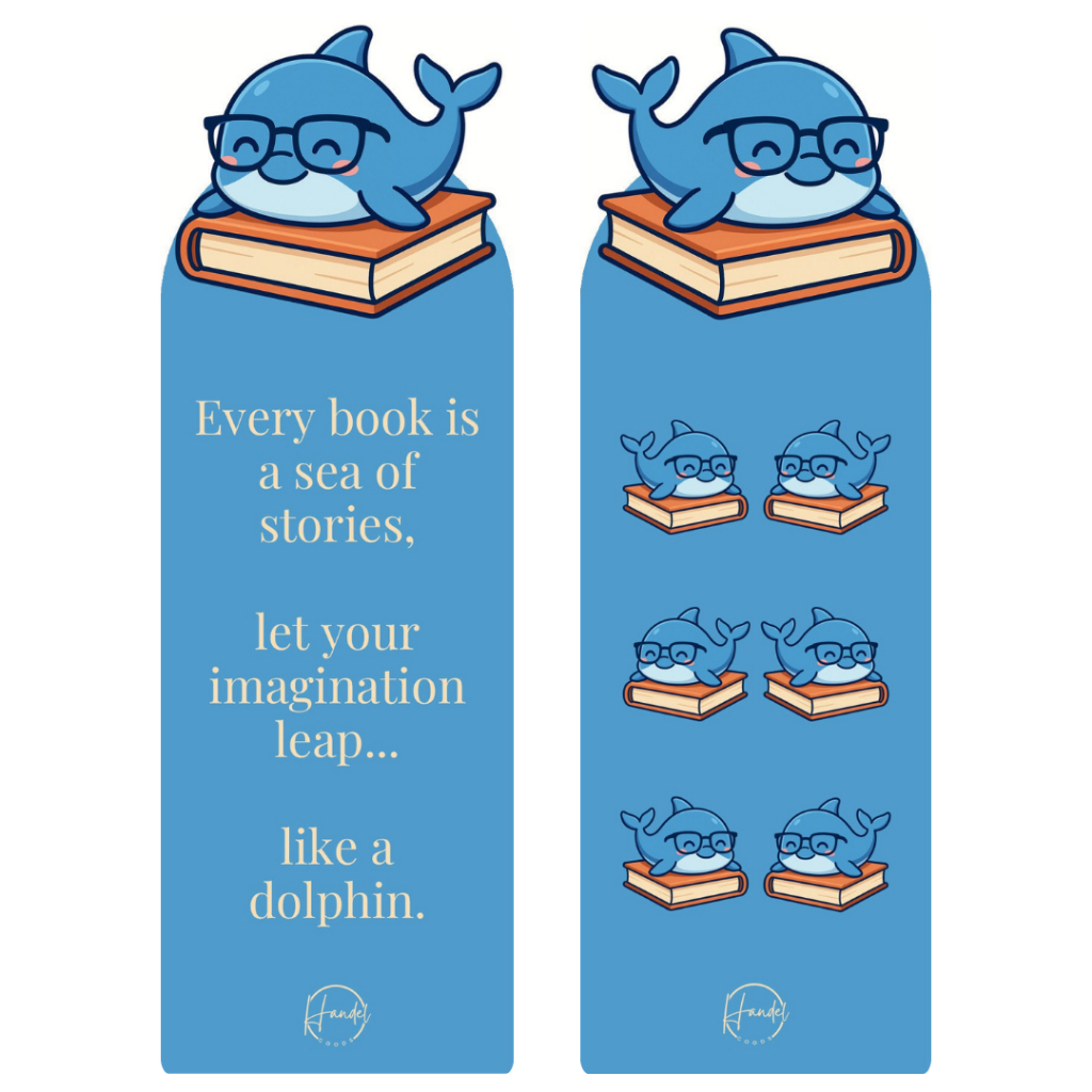 

Handel Goods Bookmark / Pembatas Buku Dolphin The Book Reader (4 pcs)
