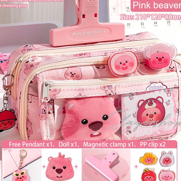 

Trend T alat tulis aesthetic Tas PenaT Pencil Tas Pensil kapasitas besar