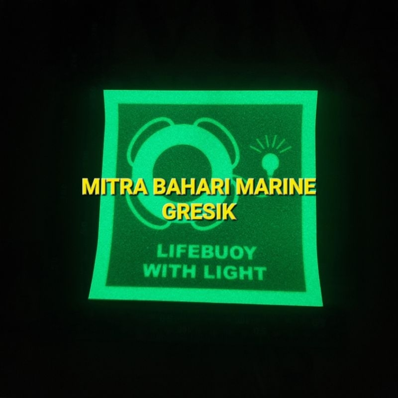

Stiker IMO Symbol IMPA 334108 Lifebuoy With Light Ukuran 15x15cm Glow In The Dark