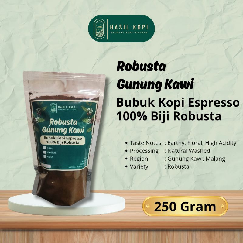 

Bubuk Kopi Espresso - Robusta Gunung Kawi (250 gram)