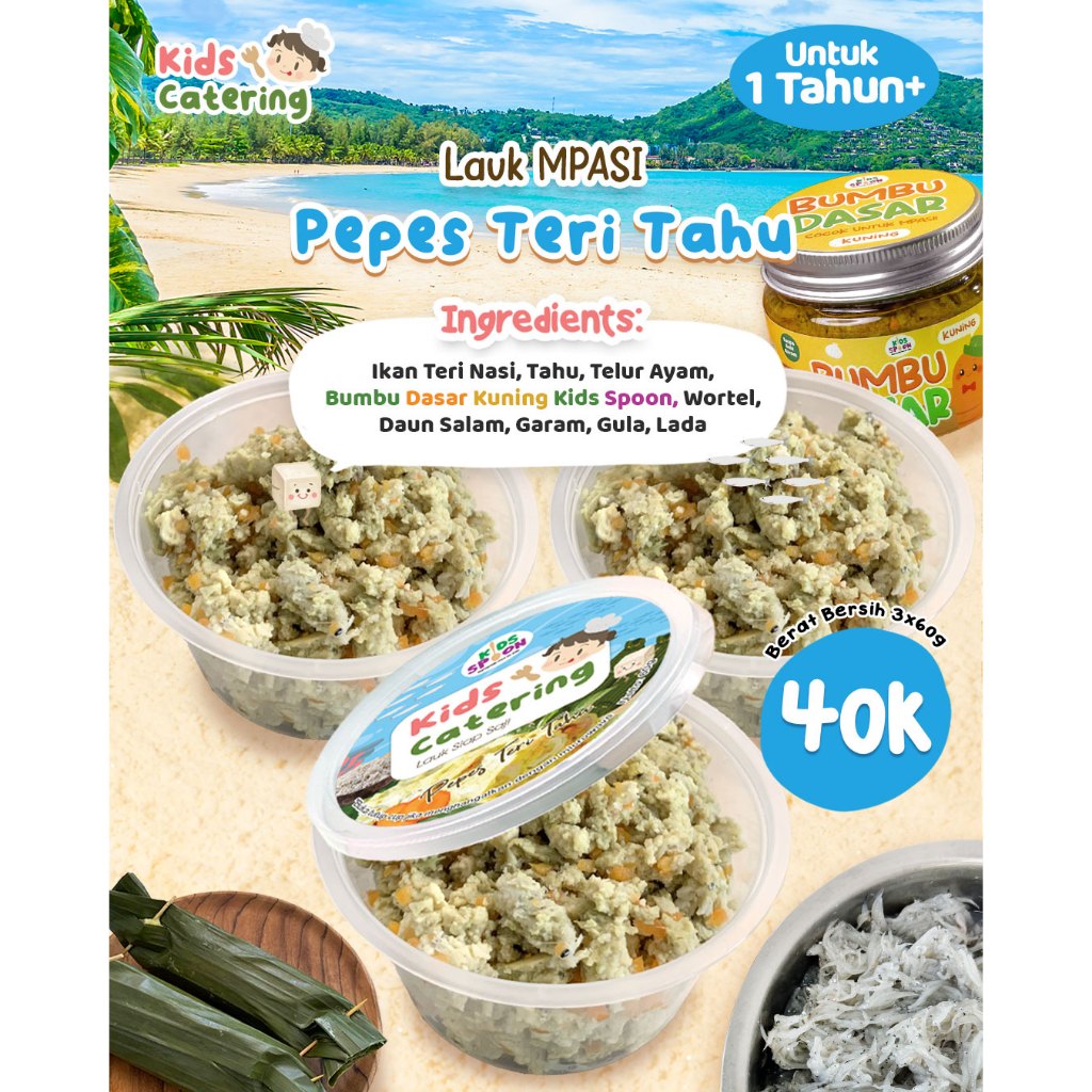 Kids Spoon Lauk  Mpasi Varian Pepes Teri Tahu (Frozen)