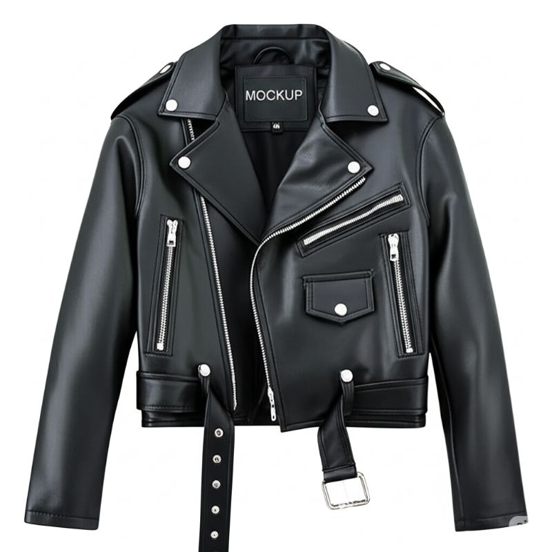 Discount Jaket Wanita Crop Semi Kulit Model Korea Kekinian Warna Hitam Pink Coklat