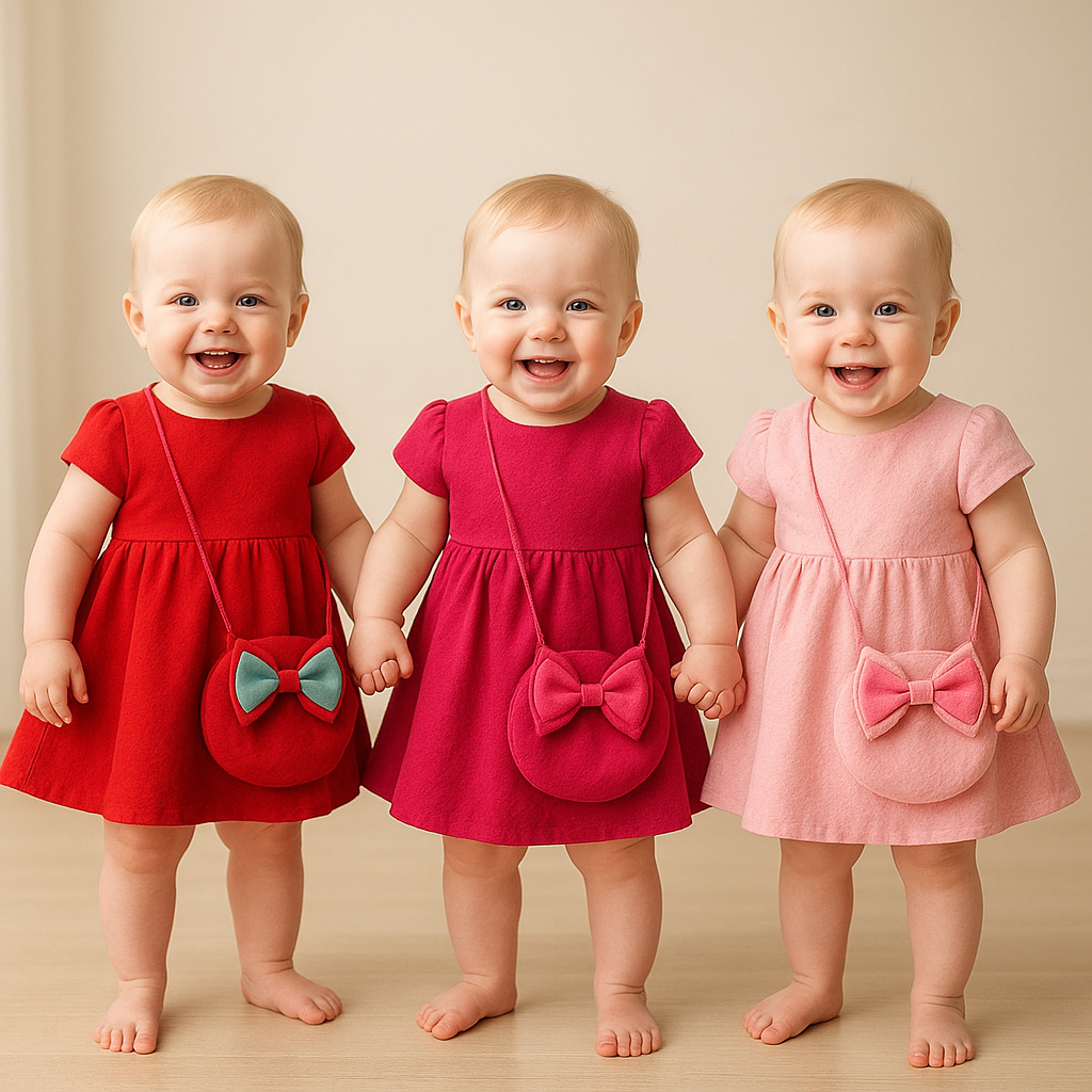 Two Mix - Baju Dress Bayi Perempuan Newborn Pesta 0-12 Bulan + Tas Lucu SNI 2839
