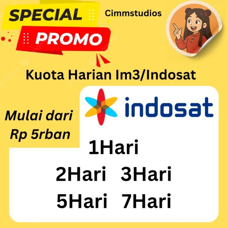 Indosat IM3 Paket Data Harian 1GB 2GB 3GB 1Hari 7Hari IM3 Indosat Cimmstudios