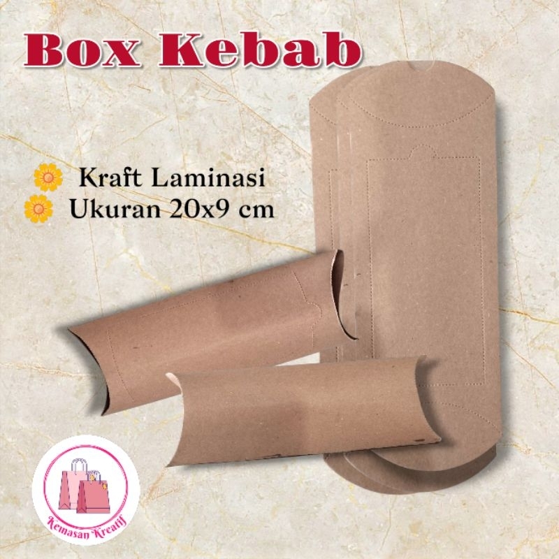 

Box kebab polos coklat