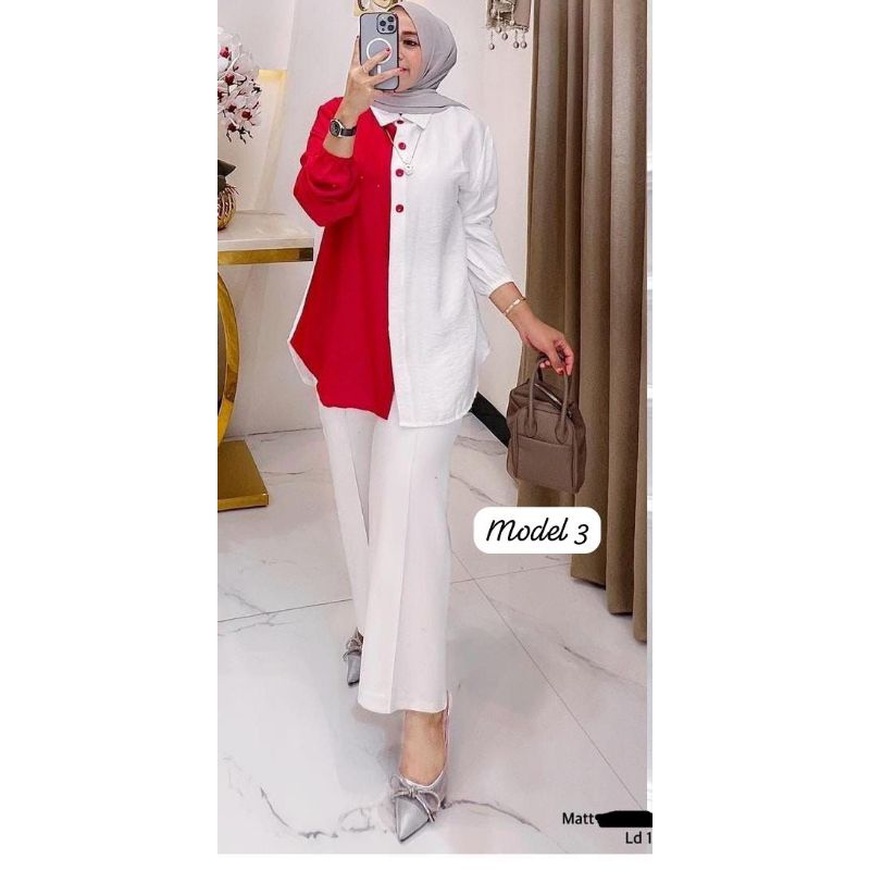 One set Merah Putih JumboMatt Cringkle
Ld 120cm