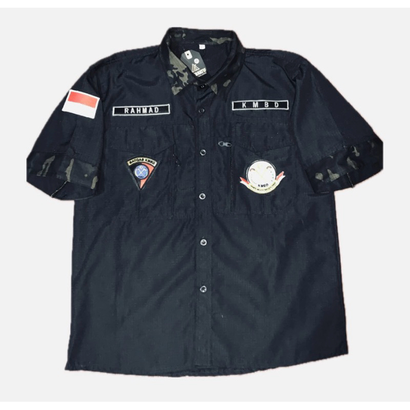 KEMEJA W-TAC MULTICAME BLACK BISA BORDIR