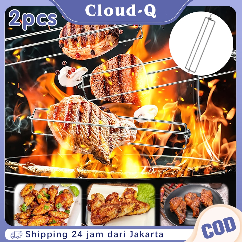 Tusuk Sate Besi - Cocok Digunakan  Di Rumah Bisa Dicuci Besi Stenlis 304 Alat Tusuk Sate