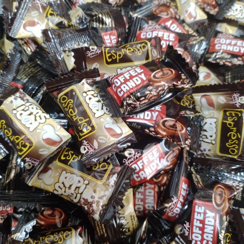 

permen kopi susu dan Black kopi isi 100 pcs mix rasa