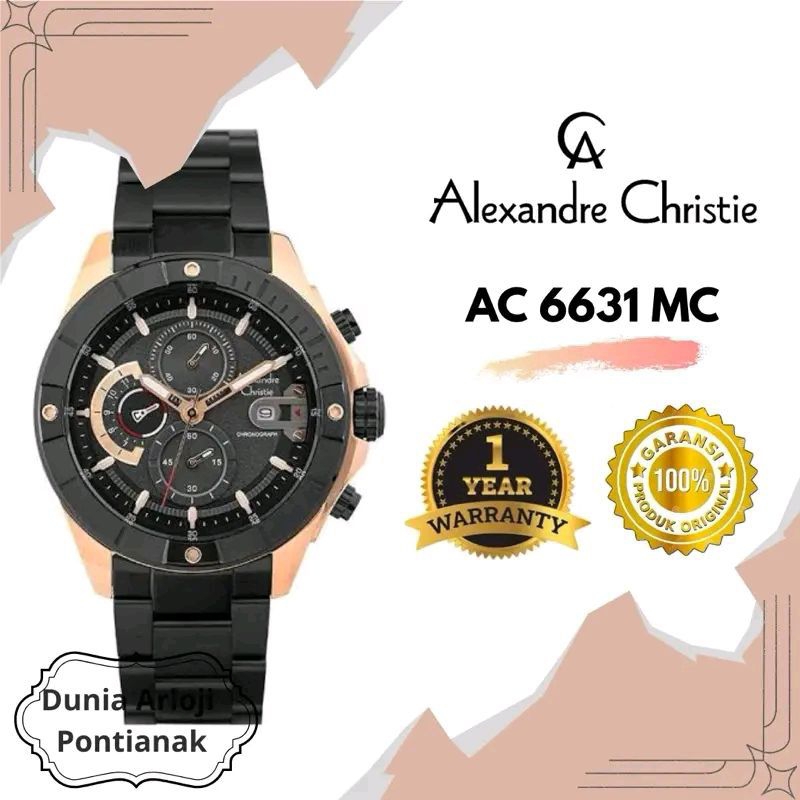 [DUNIA ARLOJI PONTIANAK] ac 6631 Jam tangan sport pria alexandre christie seri ac 6631 mc Analog Dig