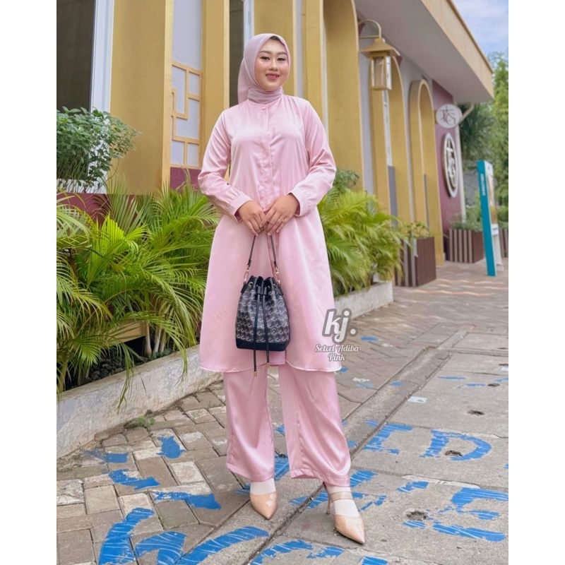 Setcel Adiba ORI KHADIJAH MODE/Setelan Celana