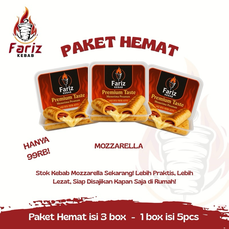

Kebab Frozen - Paket Hemat 15 Pcs | Cuma 99Rb!