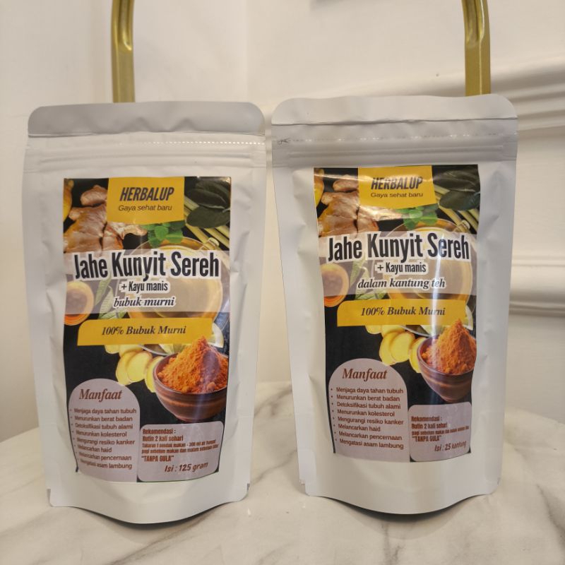 

teh rimpang jahe kunyit sereh