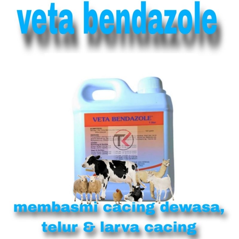 Veta bendazole 1 Liter - obat cacing ternak - obat cacing sapi-  obat cacing kambing