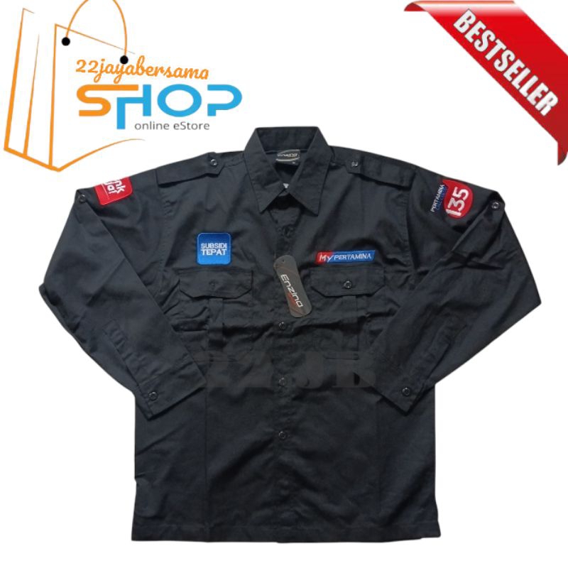 Kemeja My pertamina Subsidi Tepat | Baju kemeja My pertamina Subsidi Tepat bordir