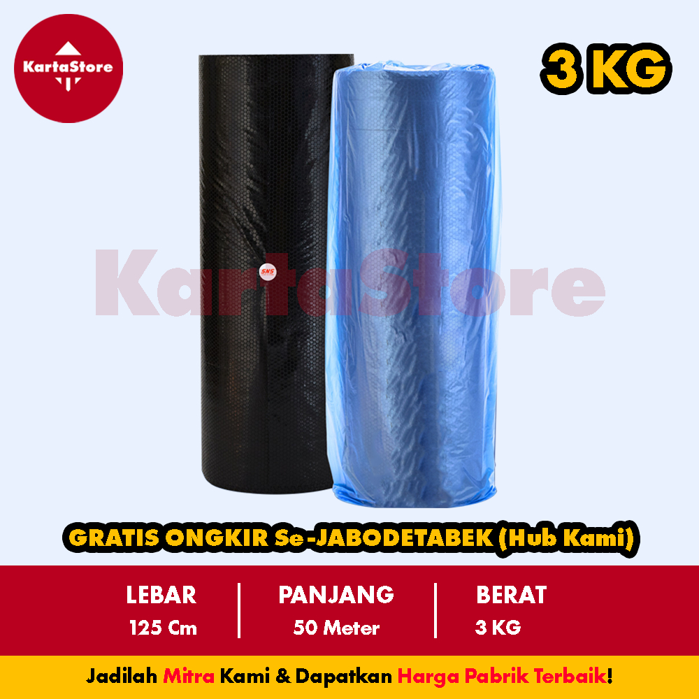 

Bubble Wrap 3 KG Hitam/Putih Khusus Sameday / Instant (KartaStore)