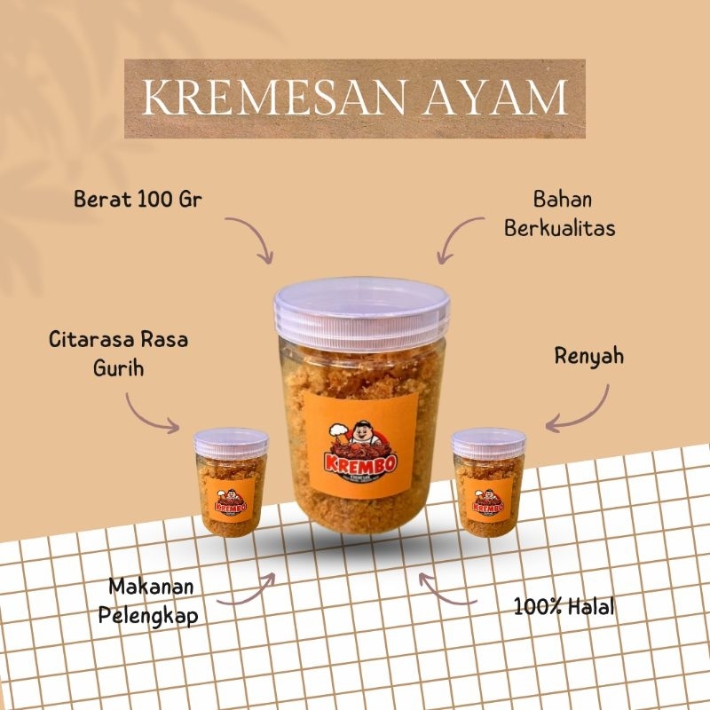 

Kremesan Ayam Krembo 100 Gr