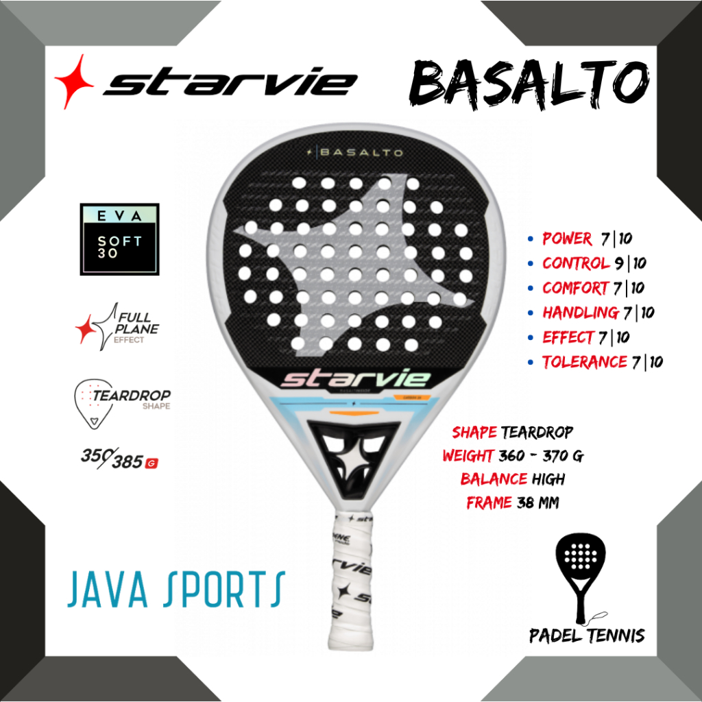 Raket Padel Tenis Starvie Basalto Soft Official Resmi Original Padel Racket