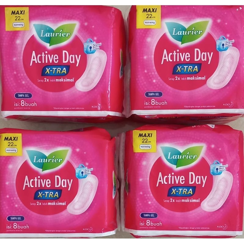 LAURIER ACTIVE DAY SUPER MAXI NON WING ACTIVE DAY PEMBALUT / LAURIER PEMBALUT SIANG