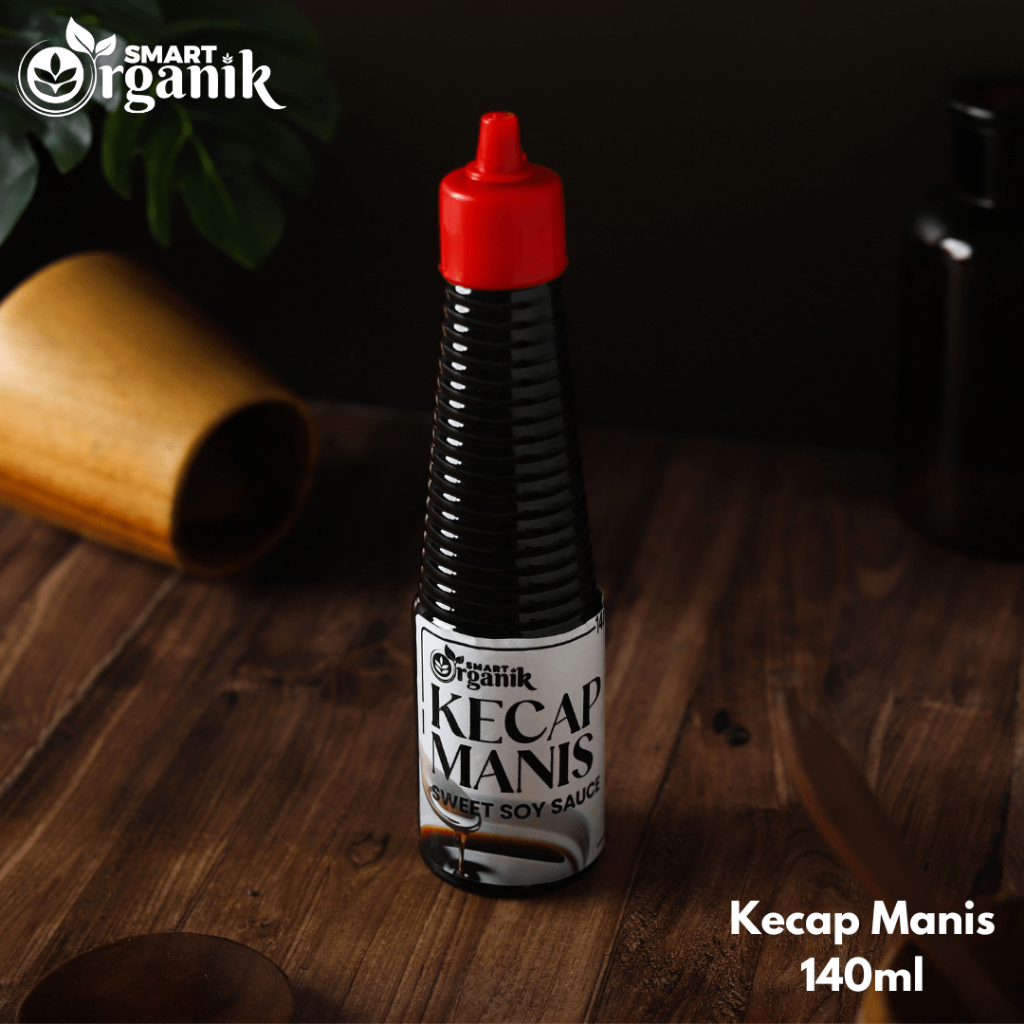 

Kecap Manis Organik / Sweet Soy Sauce Murni SmartOrganik (Non GMO & MSG) 140ml Healthy Smart organik
