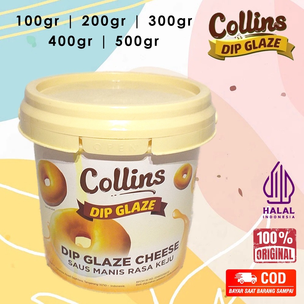 

Selai Collins Dip Glaze Rasa Keju EXP 9/25 | Saus Manis Pasta Selai Donat Roti Rasa Keju