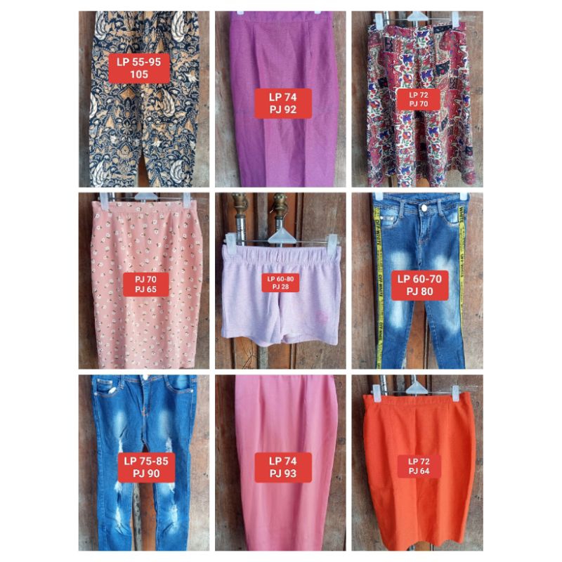 rok//celana//wanita//preloved