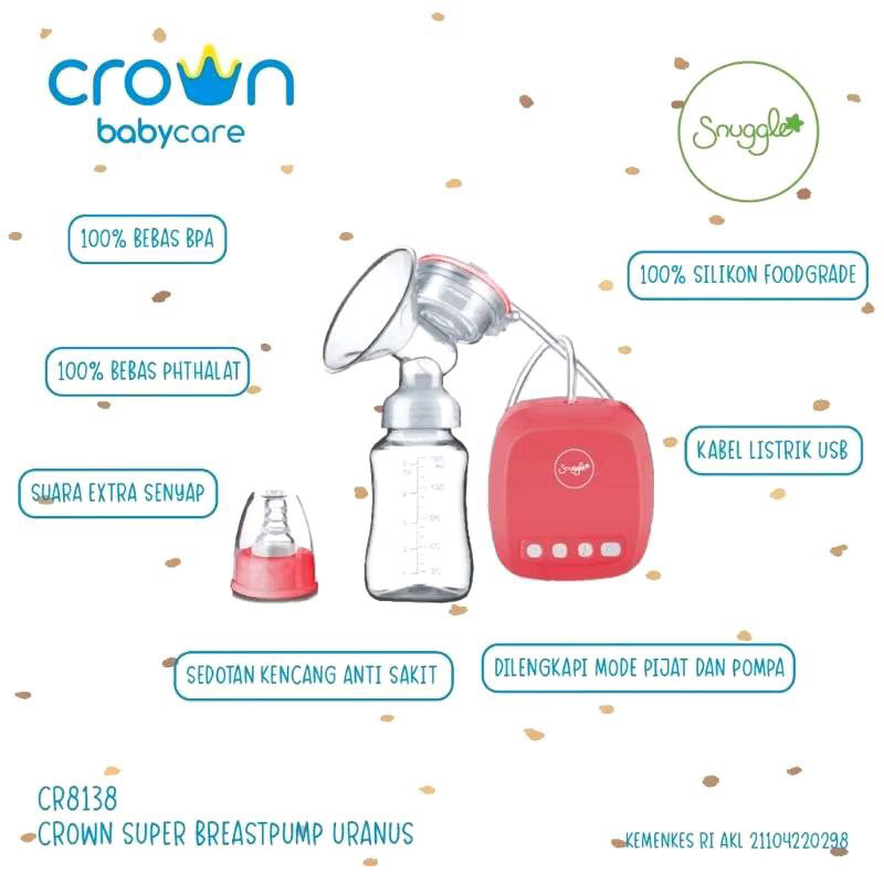 Corwn breastpump electric / pompa asi electric / perlengkapan makan baby / crown babycore / perlengk