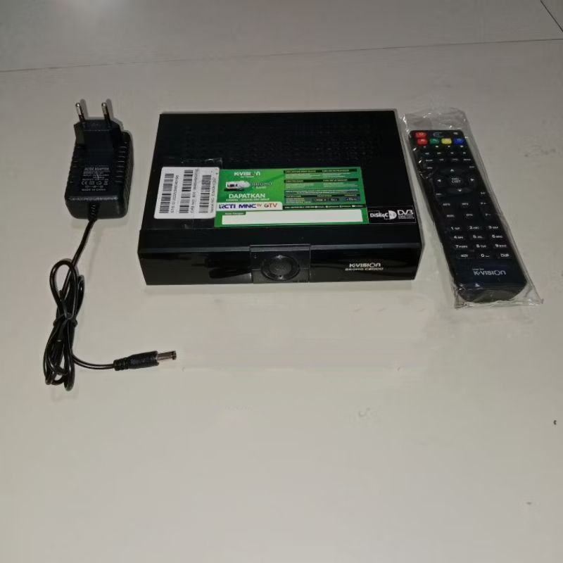 Receiver bekas pakai Parabola RX Kvision C2000 Bromo second Full HD support MNC group bisa nonton TV