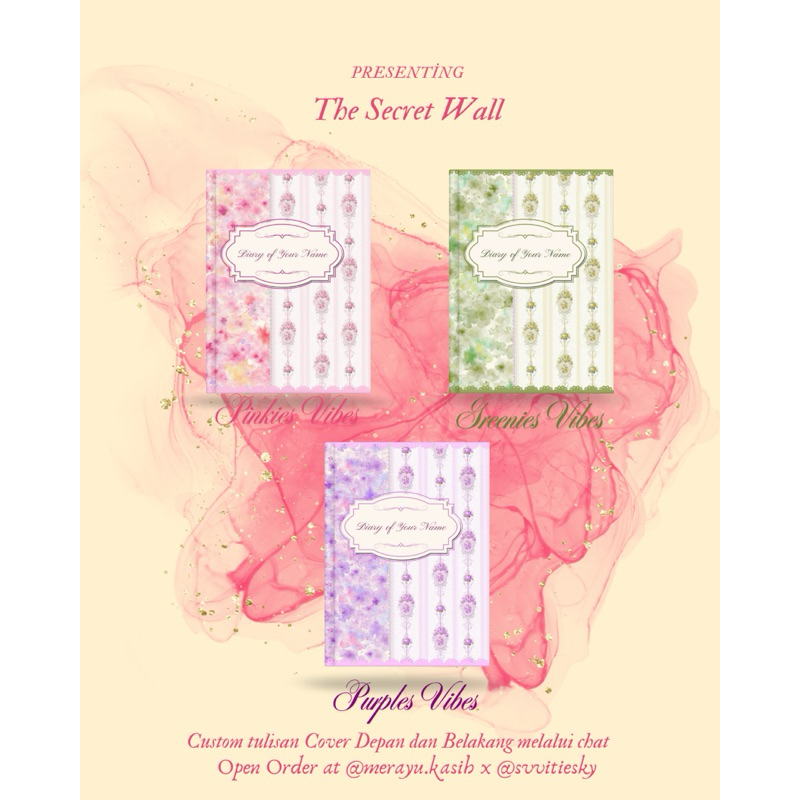 

Notebook Custom The Secret Wall Cantik Aestetik Fairy Tale Buku Shabby Floral