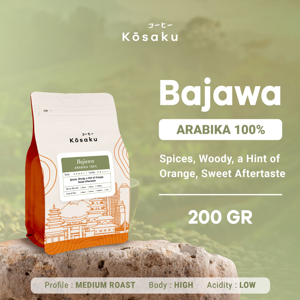 

Biji Kopi Bubuk Arabika Bajawa Arabica 100% Coffee Beans 200 gram – Kosaku Roaster
