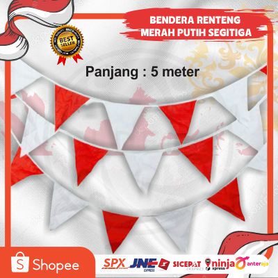 BENDERA RENTENG SEGITIGA / RAWIS PESTA AGUSTUSAN - 5 meter