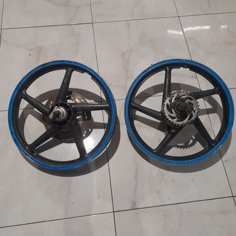 VELG PELEK EXEL SUZUKI RIM RING 17 STANDART FULLSET SEPERTI DI GAMBAR COPOTAN SUZUKI SMASH SATRIA 2T