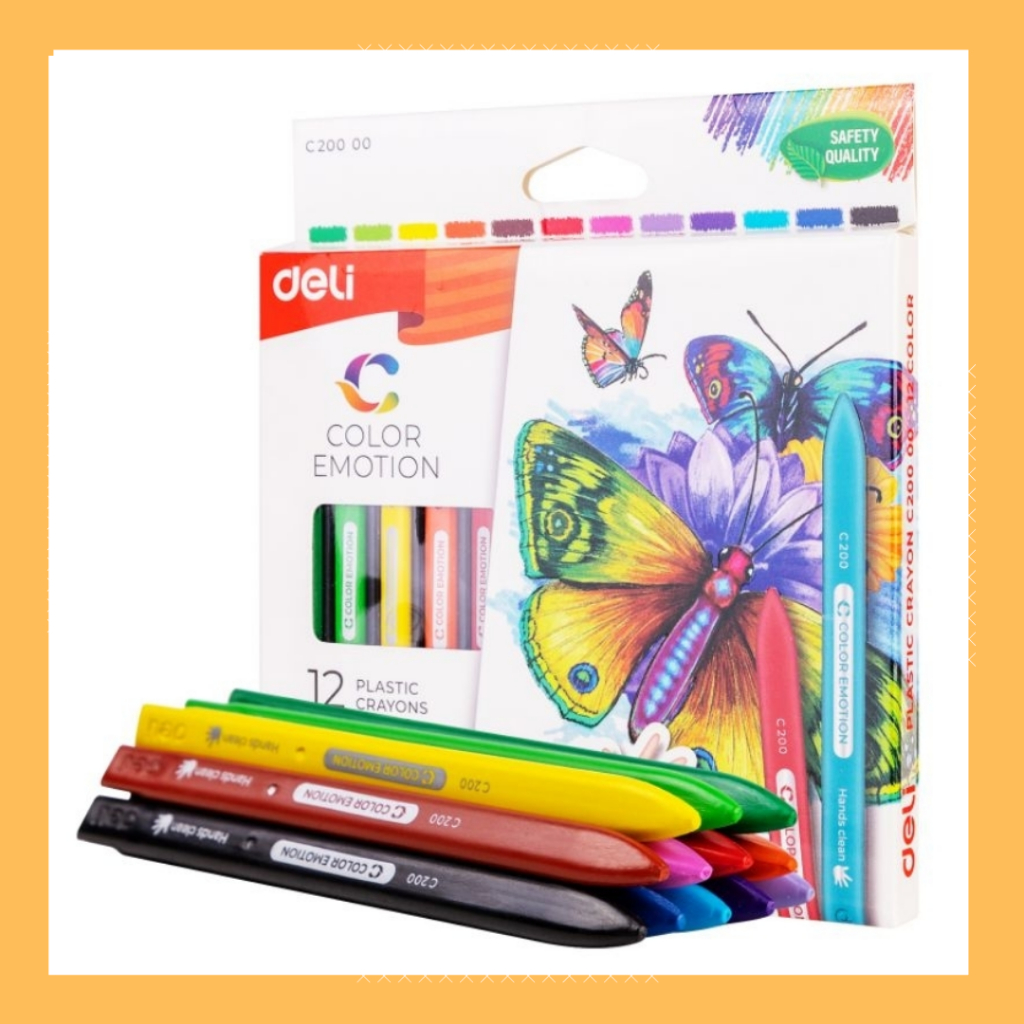 

DELI Crayon plastic 12, 18 dan 24 Warna