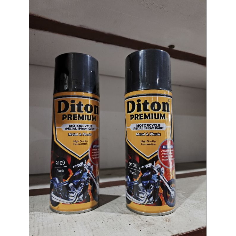 cat Pilox Diton premium black hitam 9109 asli metal plastik sepeda motor