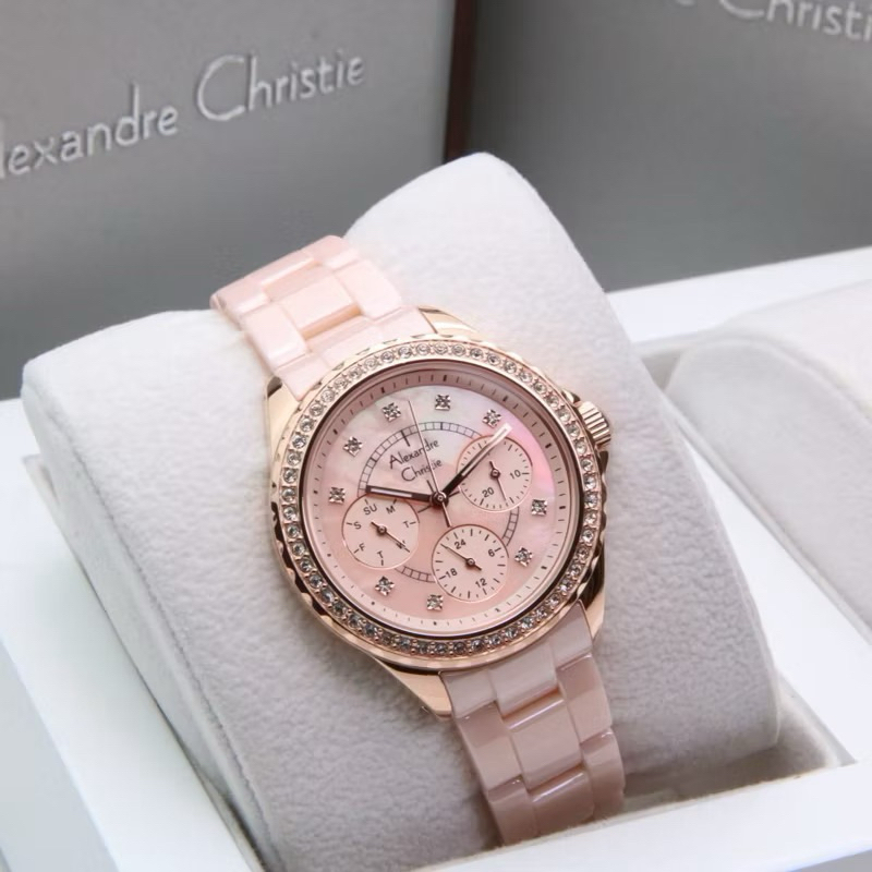 JAM TANGAN WANITA ALEXANDRE CHRISTIE 2B16 / AC2B16 / AC 2B16 FASHION CERAMIC ORIGINAL GARANSI RESMI 