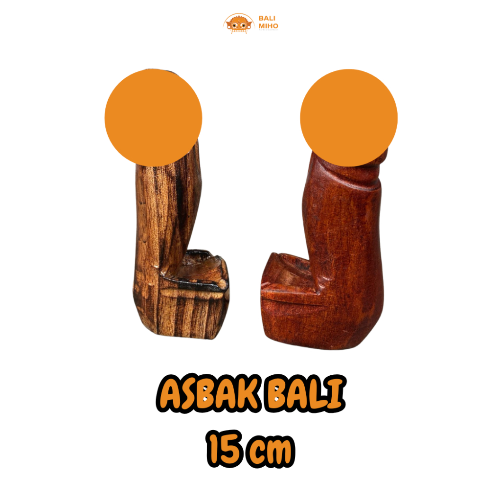 Asbak Bali Mini 15 cm - asbak rokok bali medium - Asbak Bali Kayu - Dekorasi Asbak Bali