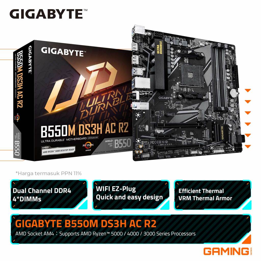 Gigabyte B550M DS3H AC R2