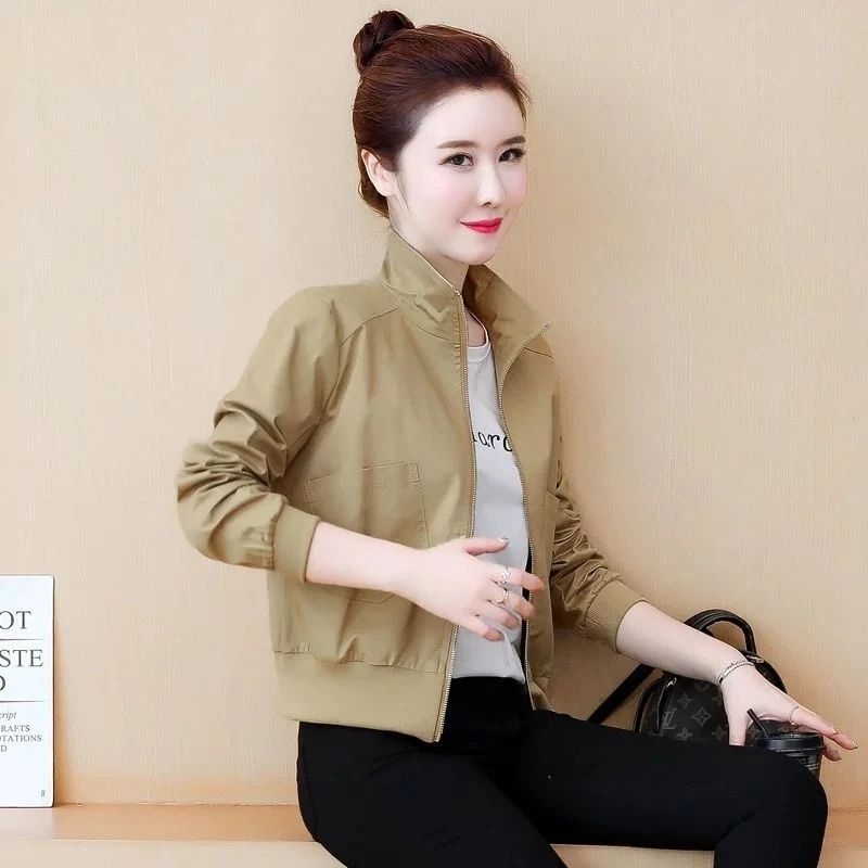 Jaket Bomber Crop Wanita /Jaket Bomber Bahan Drill / Jaket Crop Wanita / Jaket bomber terbaru 2025