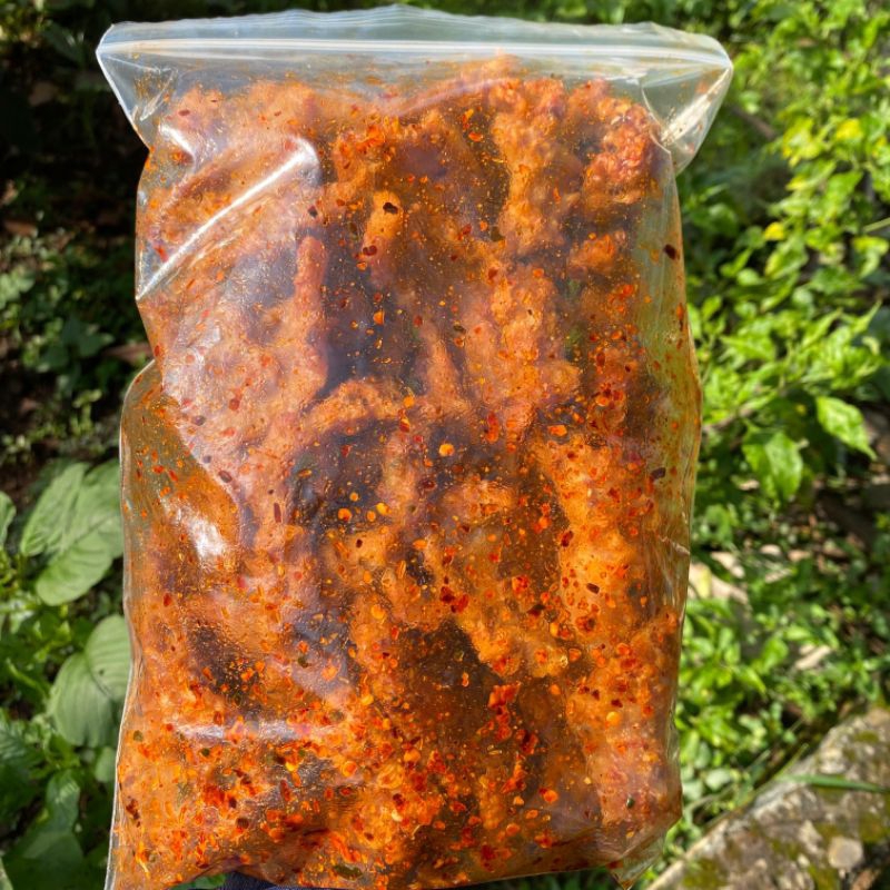 

kulit ayam crispy pedas Chili oil 500 gram