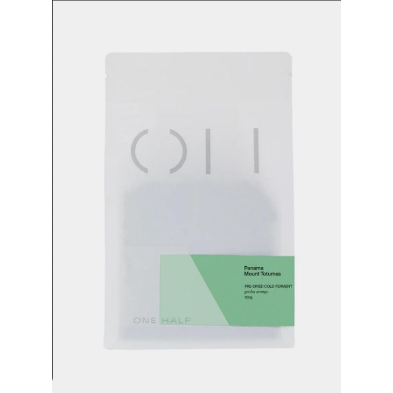 

One Half Coffee Roastery - Panama Mount Totumas Pre-Dried Cold Ferment Shared Kopi