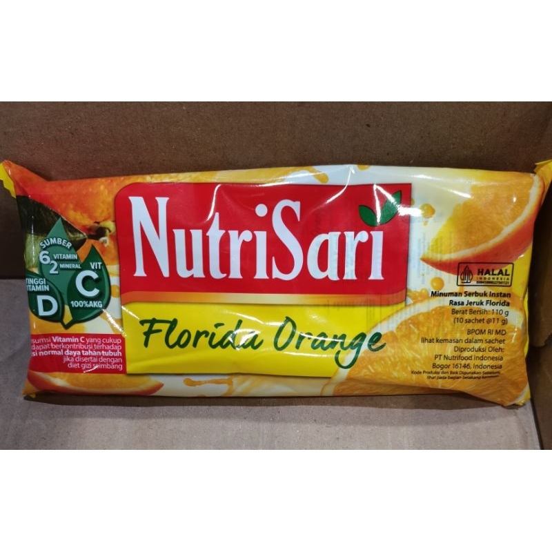 

Nutri Sari Florida Orange isi 10 sachet @11g