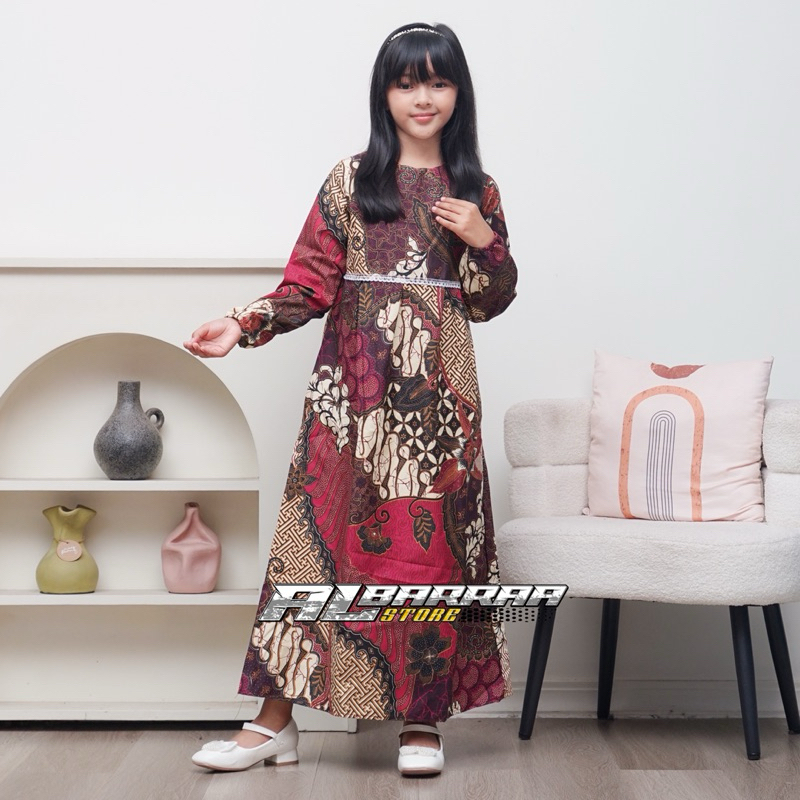 Baju Gamis Batik Perempuan Muslim Anak