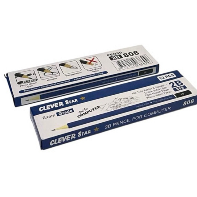 

PENSIL 2B BIRU CLEVER 808 (12 PCS)