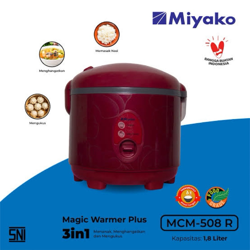 MAJIKOM / MEJIKOM / MAGIC COM / RICE COOKER Magic Warmer Plus Miyako MCM-508 R