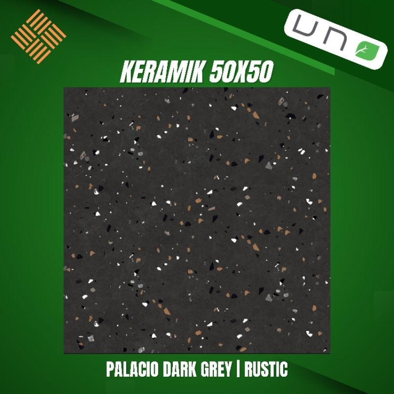 KERAMIK 50X50 PALACIO DARK GREY | RUSTIC | UNO