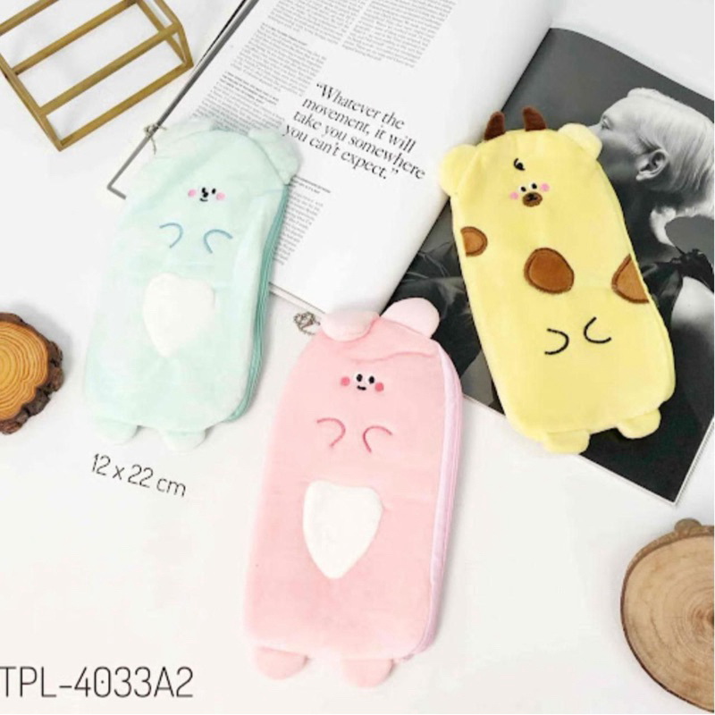 Tempat pensil bulu mtf  / tempat pensil lucu / tempat pensil bulu / tas bolpoin larakter / tempat po
