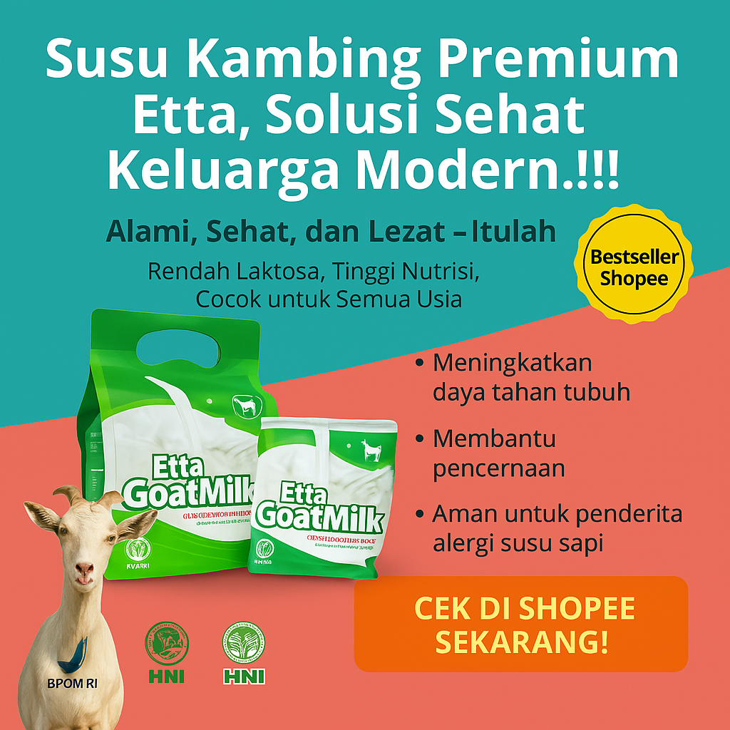 

Etta Goat Milk HNI EGM - Susu Kambing Ettawa Bubuk isi 10 Sachet