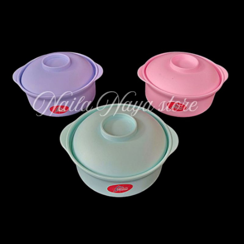 mangkuk iramen mangkuk plastik + tutup ala korea